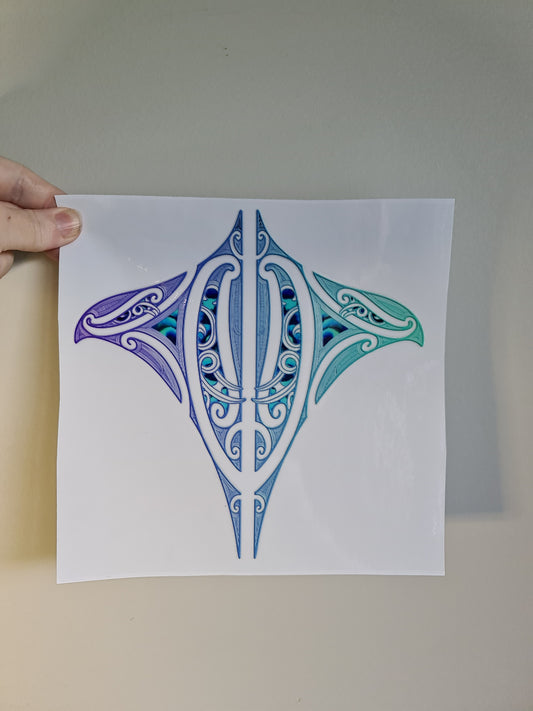XL UV DTF DECAL MAORI DESIGN 20cm Window decal