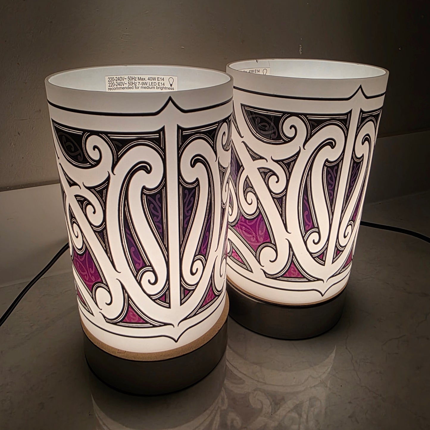 Maori design touch lamp - set 2 lamps (pre-order)