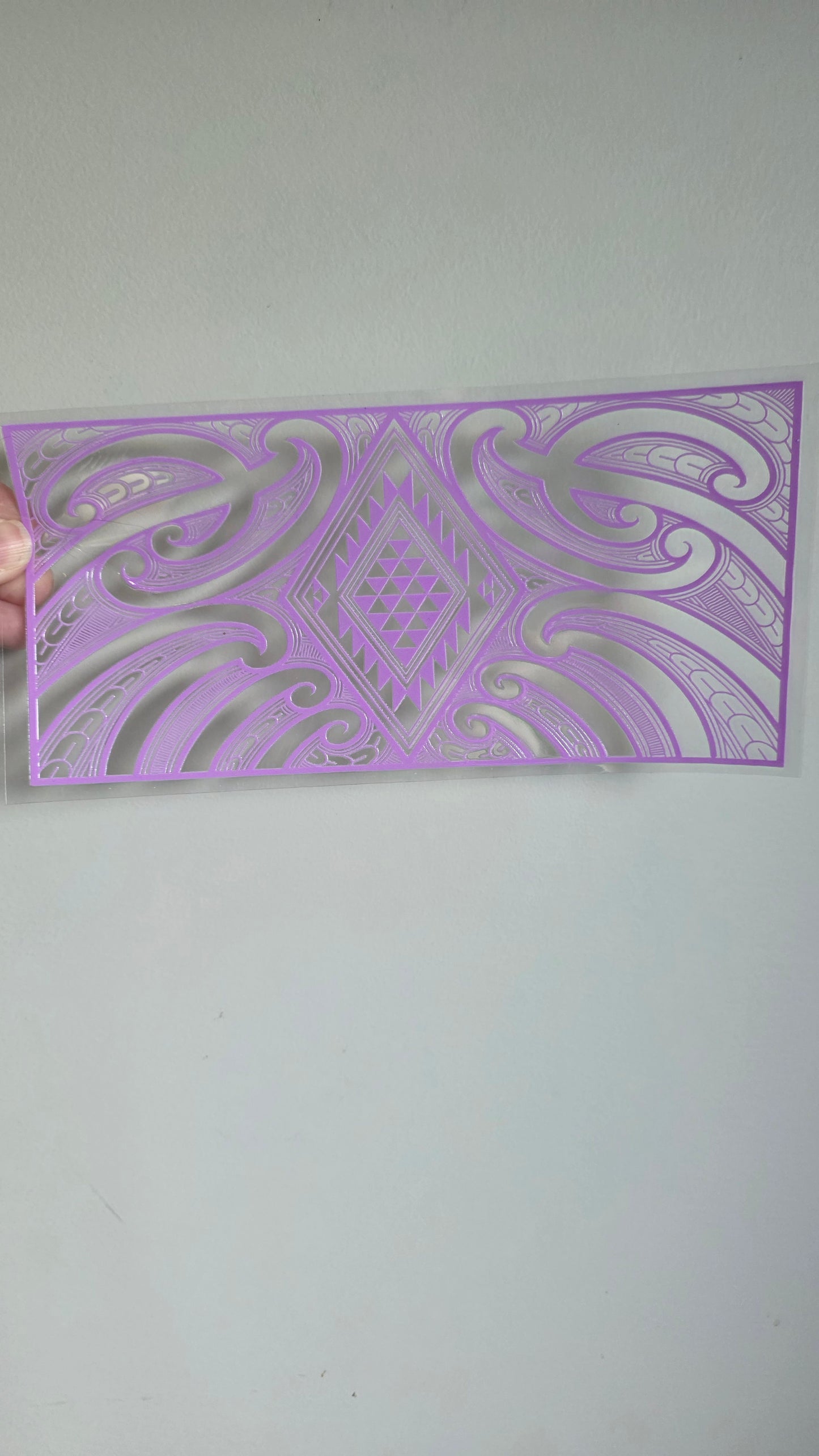 UV dtf transfer Maori design 24cmx11cm 16oz wrap #1592
