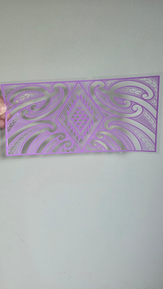 UV dtf transfer Maori design 24cmx11cm 16oz wrap #1592
