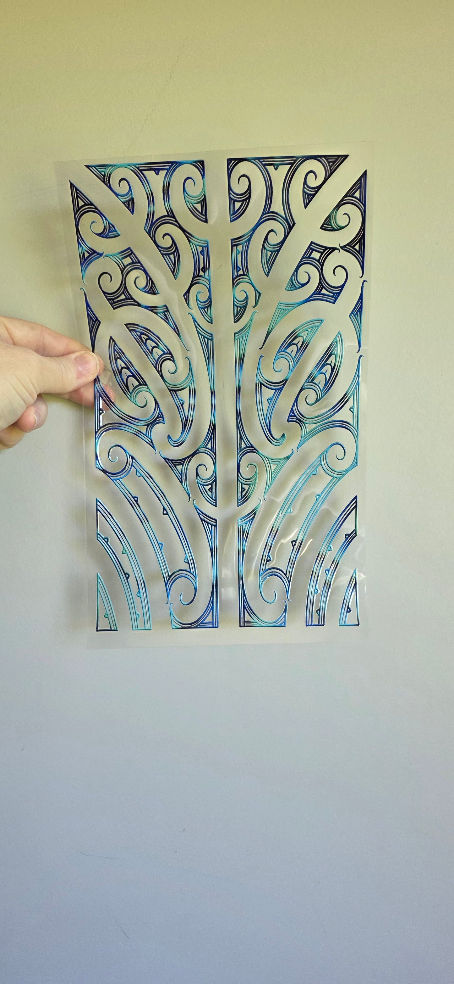 XL UV DTF DECAL MAORI DESIGN 28CMX17CM for touch lamps #170