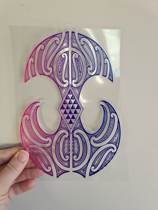 UV dtf Maori design A5 size 21cmx 14.8cm #325