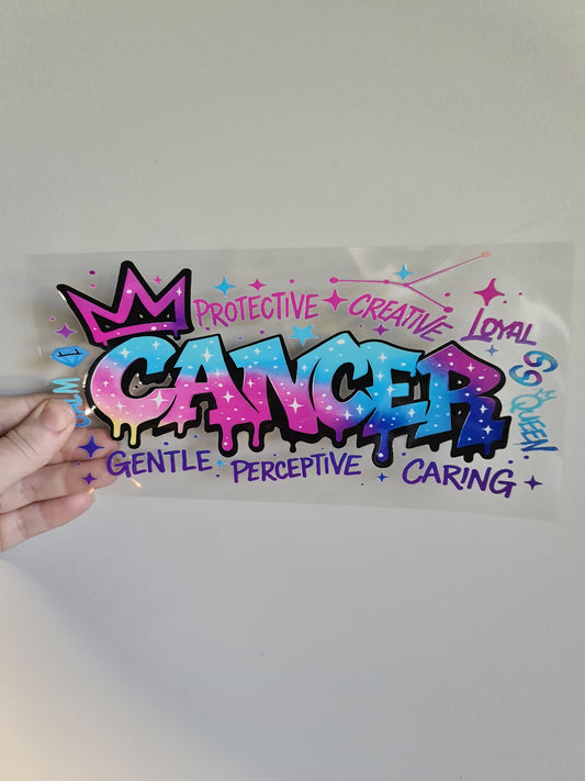 UV dtf Maori design 23cmx11cm 16oz wrap #1098 Cancer