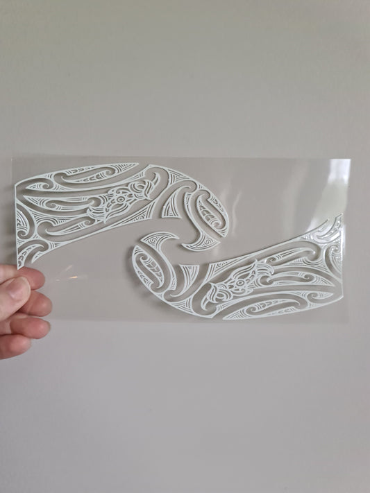 UV dtf Maori design 23cmx11cm 16oz wrap #1046