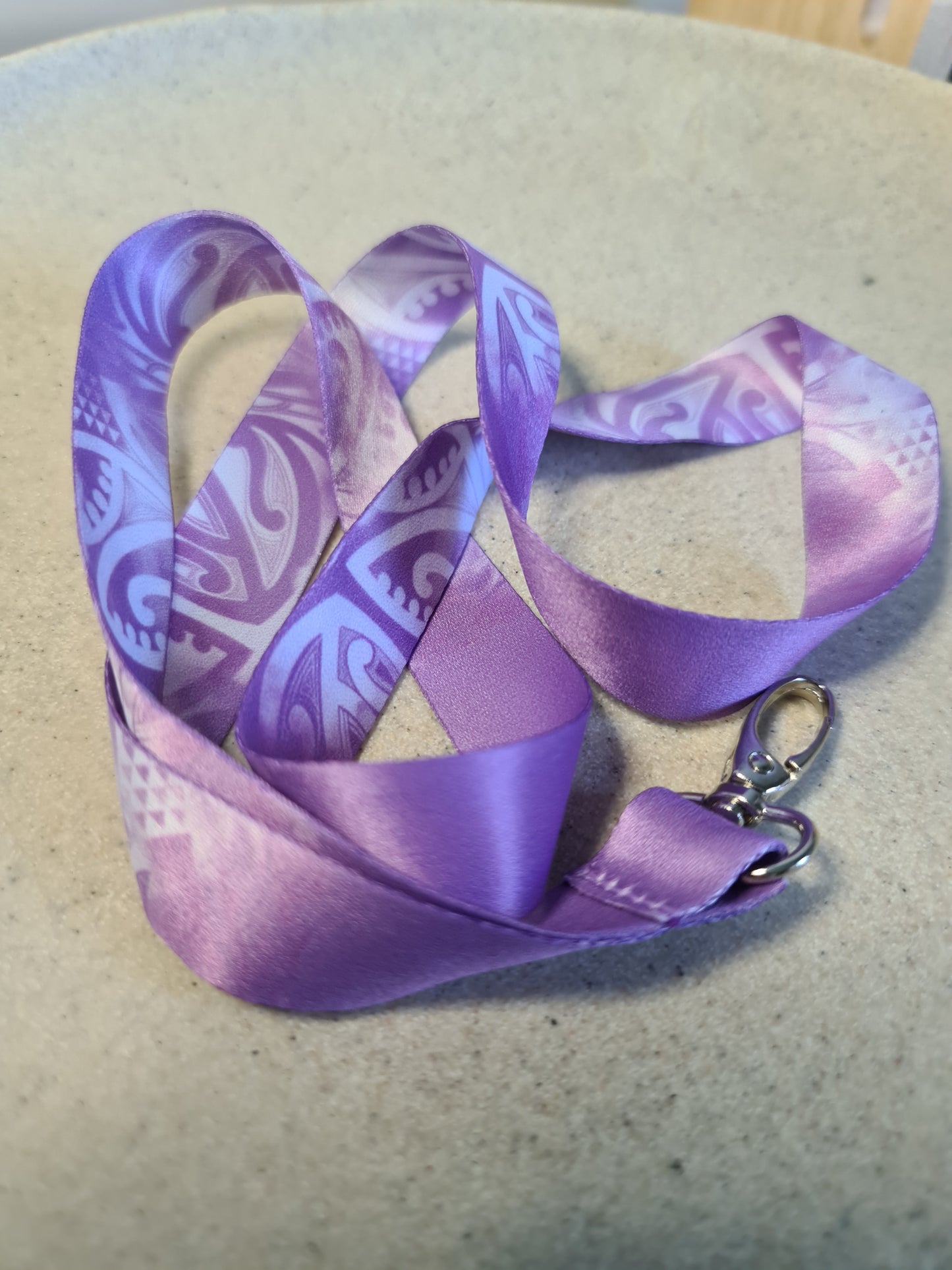 Custom lanyard Purple Koru
