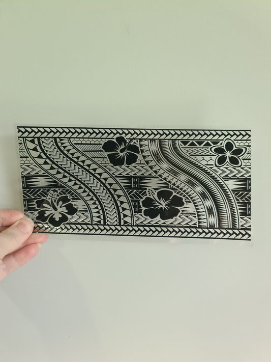 UV dtf transfer Maori design 23cmx11cm 16oz wrap #1192