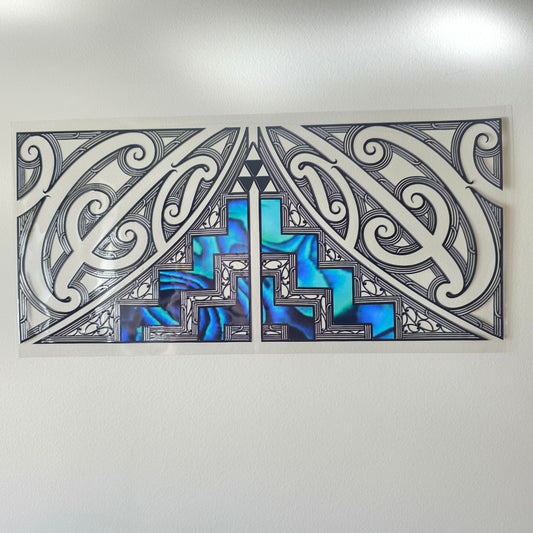 XL UV DTF DECAL MAORI DESIGN 38CMX17CM for touch lamps #69