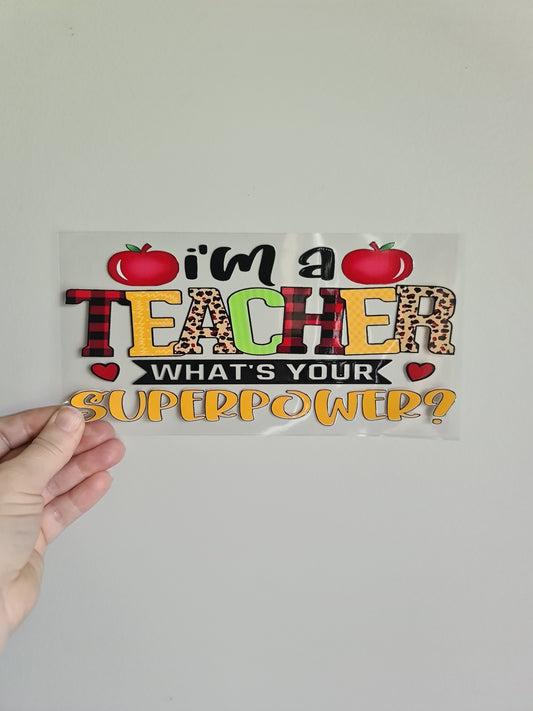 TEACHER AND KAIAKO dtf transfer Maori design 23cmx11cm 16oz wrap #1443