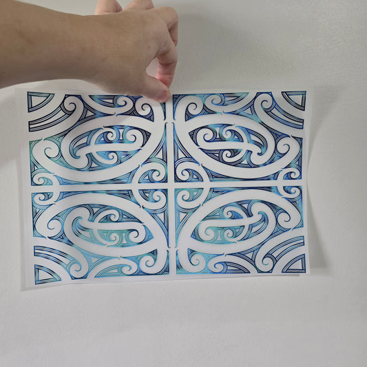 Maori design Iron on DTF 30cm