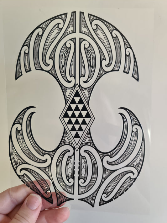 UV dtf Maori design A5 size 21cmx 14.8cm #323