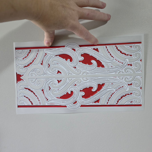 Maori design Iron on DTF 30cm x 16cm