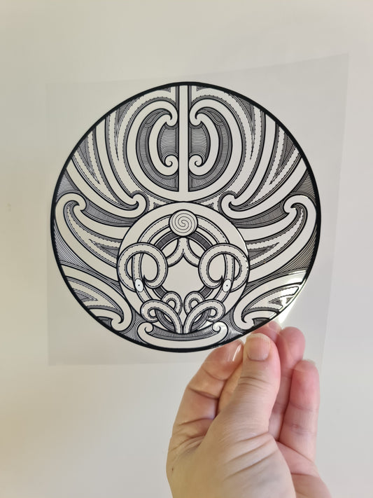 UV dtf Maori design A5 size 21cmx 14.8cm #374