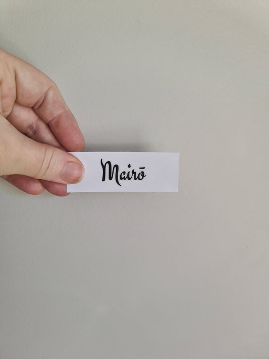UV DTF transfer label - Mairō 2cm approx
