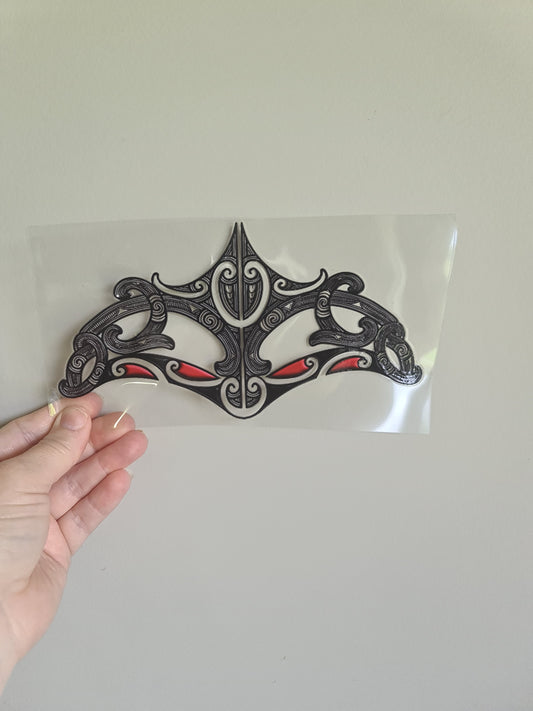 UV dtf transfer Maori design 20.5cmx11cm 16oz wrap #1502