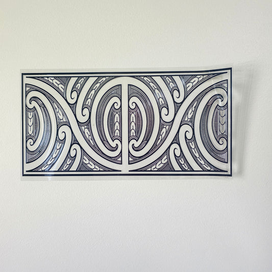 30cmx 15cm size UV DTF DECAL MAORI DESIGN for Table lamps #08