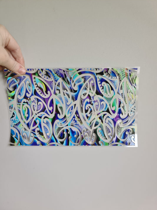 XL UV DTF DECAL MAORI DESIGN 28CMX17CM for touch lamps #52