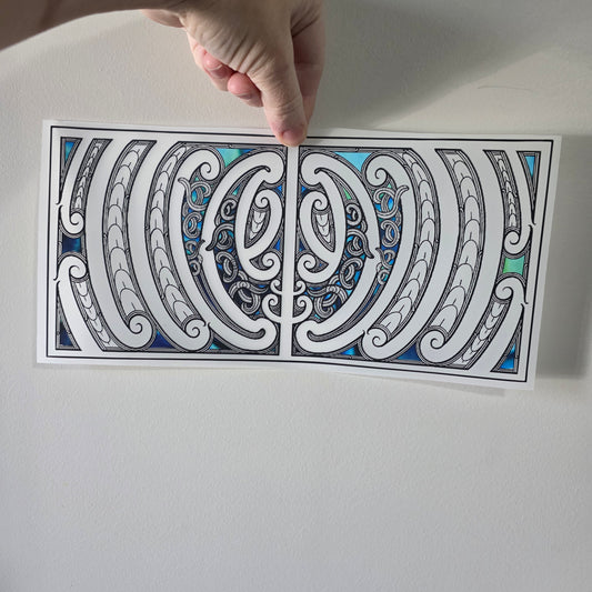 Maori design Iron on DTF 30cmx14cm