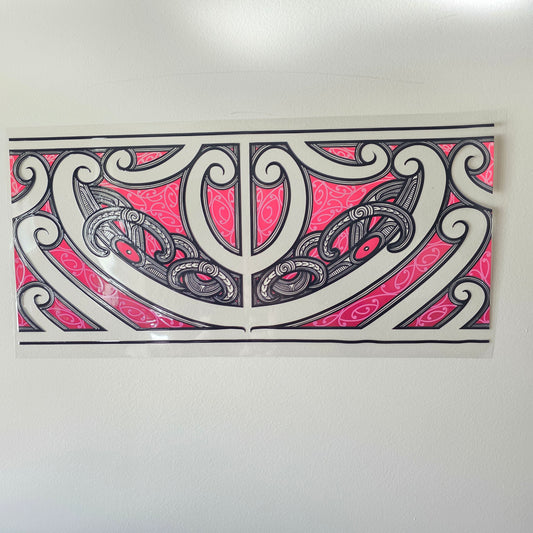XL UV DTF DECAL MAORI DESIGN 38CMX17CM for touch lamps #65
