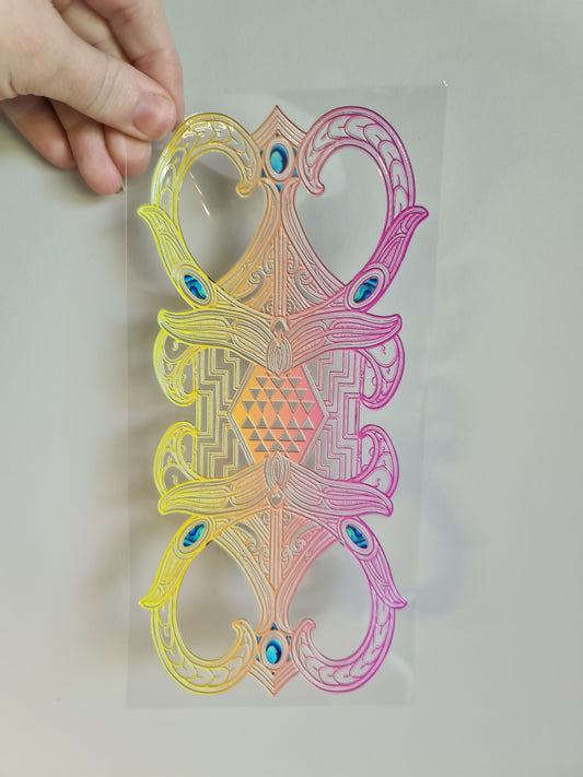 UV dtf Maori design 23cmx11cm 16oz wrap #1101