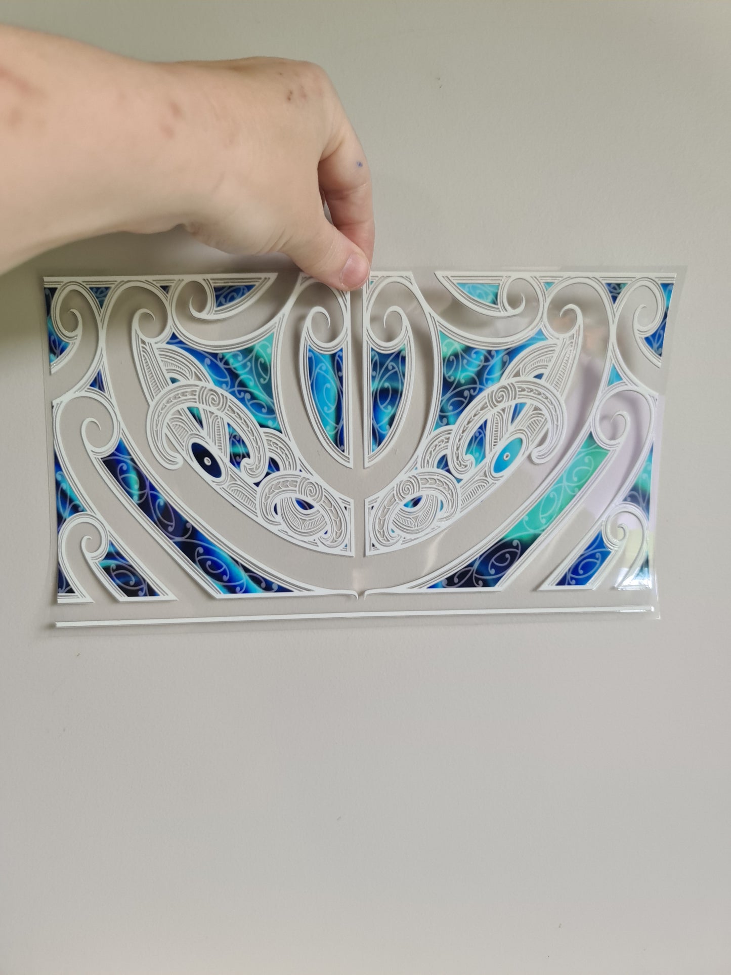 XL UV DTF DECAL MAORI DESIGN 28CMX17CM for touch lamps #87