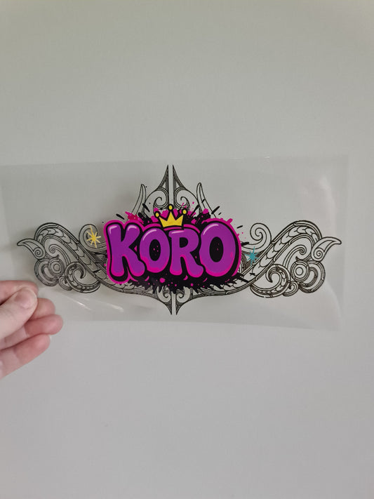 UV dtf Maori design 23cmx11cm 16oz wrap #1040 koro