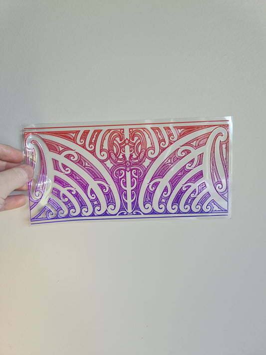 UV dtf transfer Maori design 23cmx11cm 16oz wrap #1339