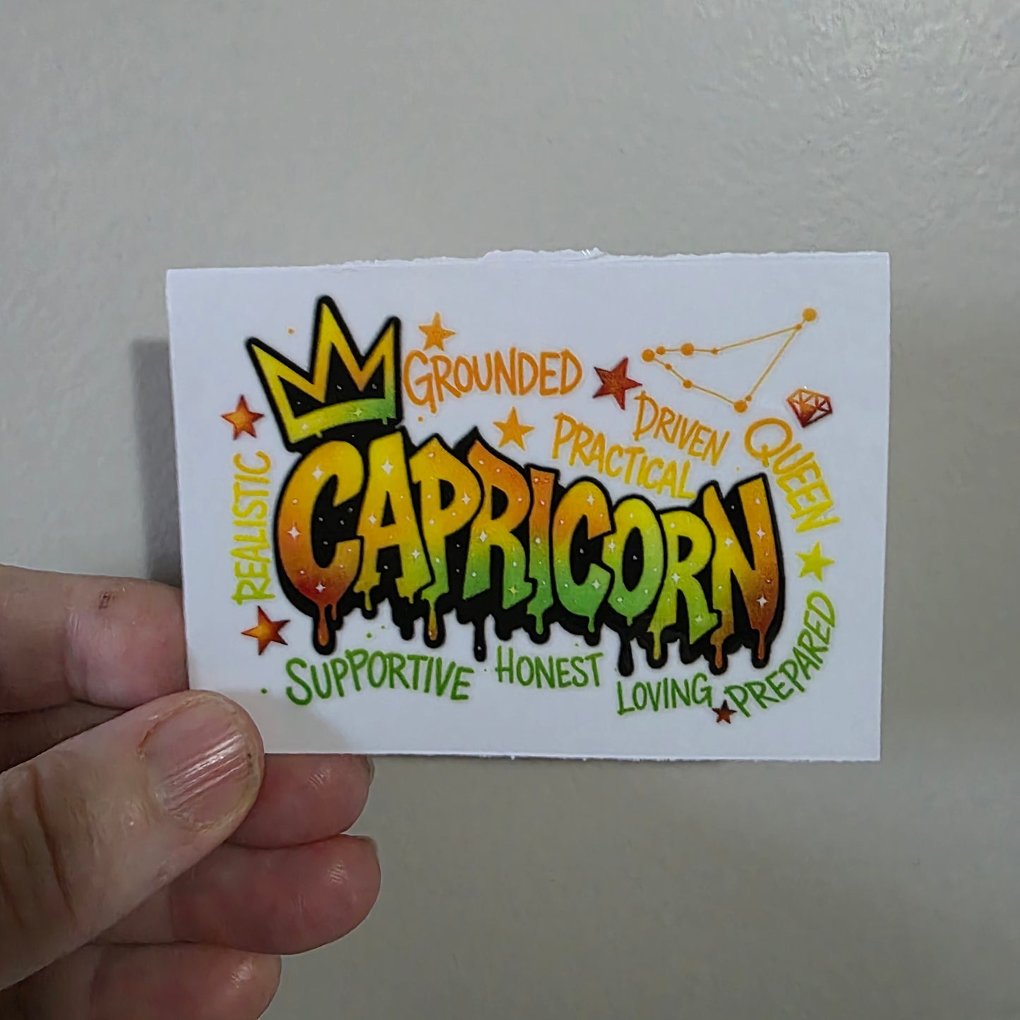 UV DTF sticker transfer 8cm - Capricorn
