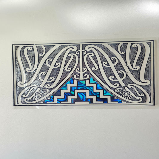 XL UV DTF DECAL MAORI DESIGN 38CMX17CM for touch lamps #61