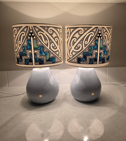Maori design touch lamp - set 2 lamps