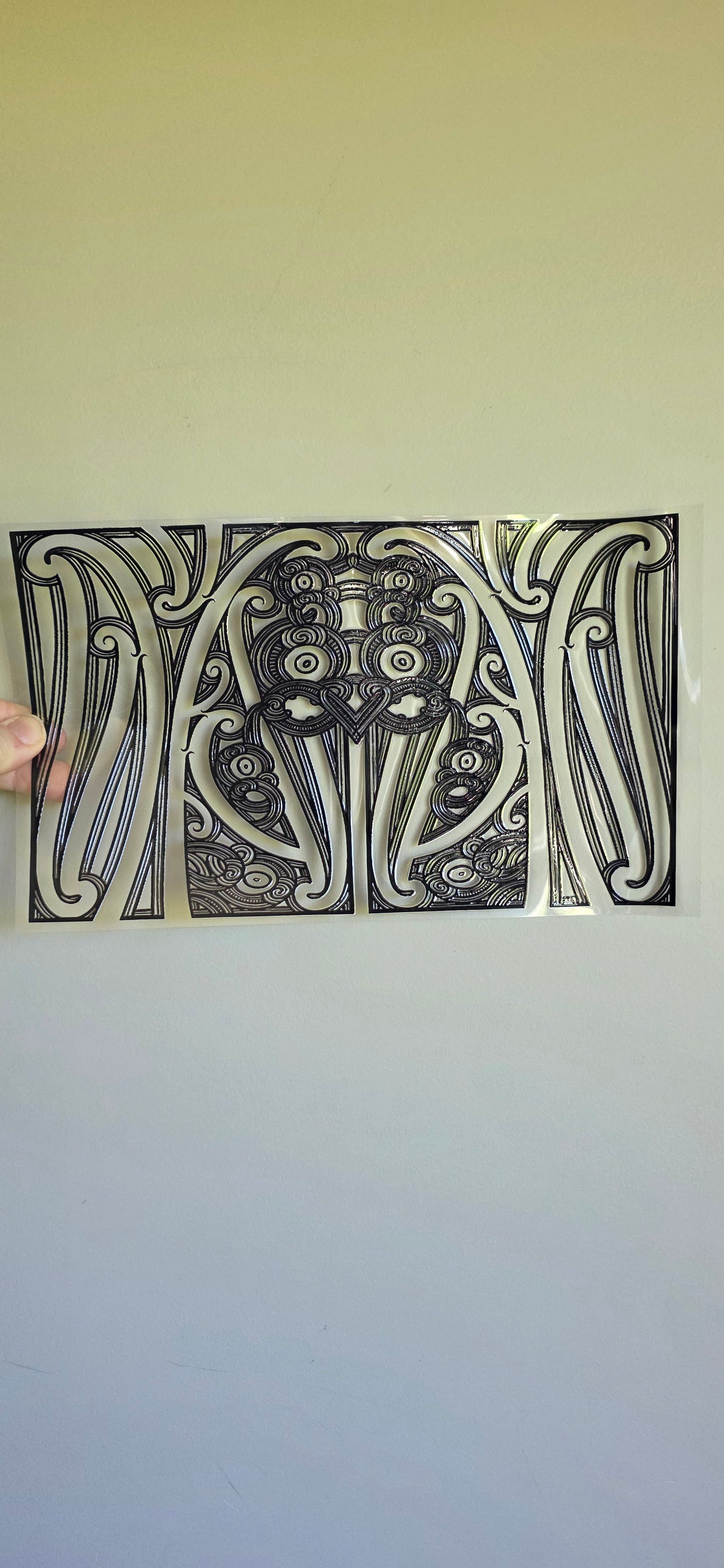 XL UV DTF DECAL MAORI DESIGN 28CMX17CM for touch lamps #175