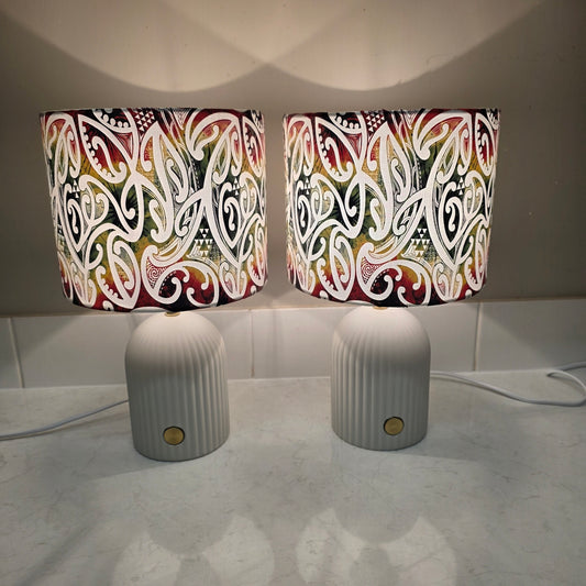 Maori design touch lamp - set 2 lamps rasta colour's