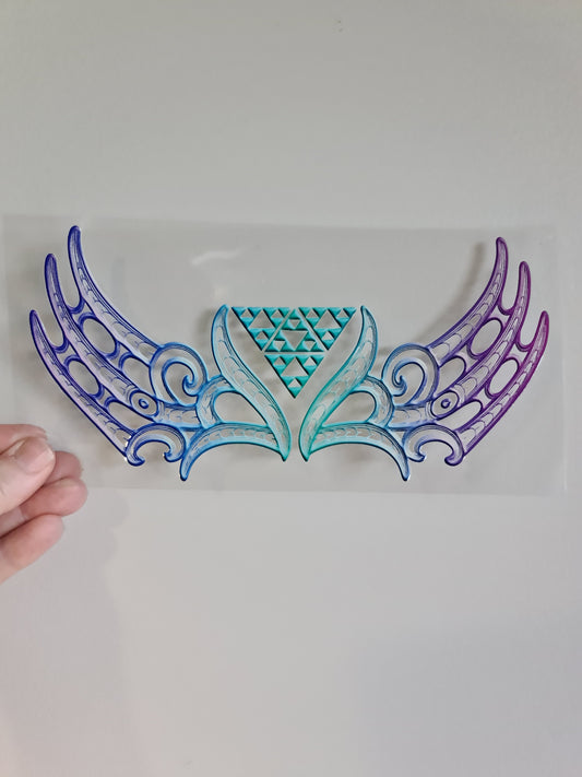 UV dtf Maori design 23cmx11cm 16oz wrap #814