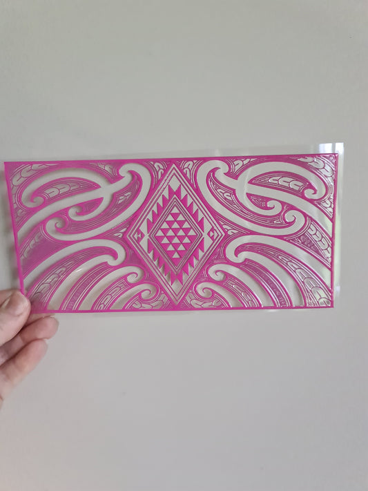 UV dtf Maori design 23cmx11cm 16oz wrap #1054