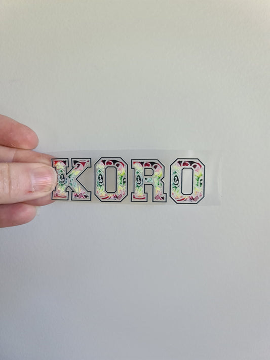 UV dtf Maori design mini size 10cm Koro letters rusta
