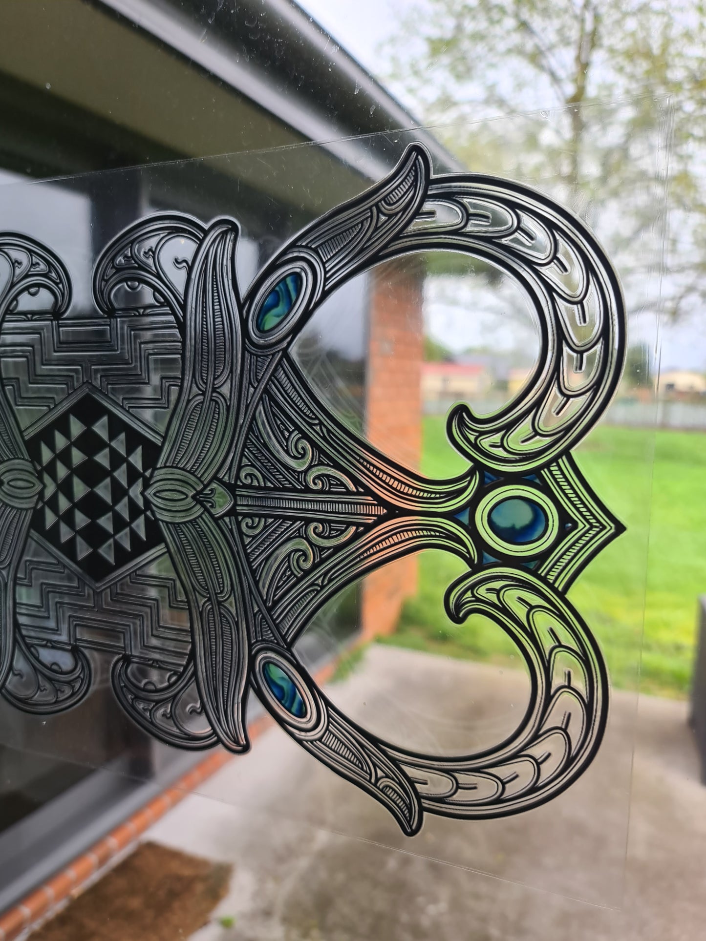 XXL UV DTF DECAL MAORI DESIGN 40CMX23CM Window decal