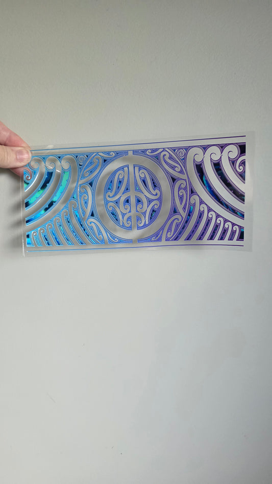UV dtf transfer Maori design 24cmx11cm 16oz wrap #1582
