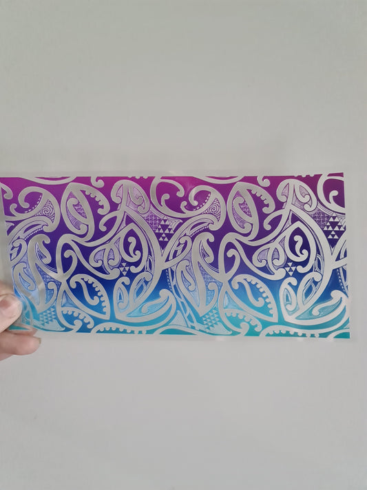UV dtf Maori design 23cmx11cm 16oz wrap #1154