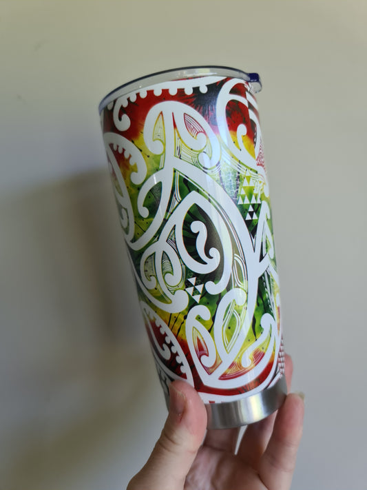 20oz custom Maori design travel cup