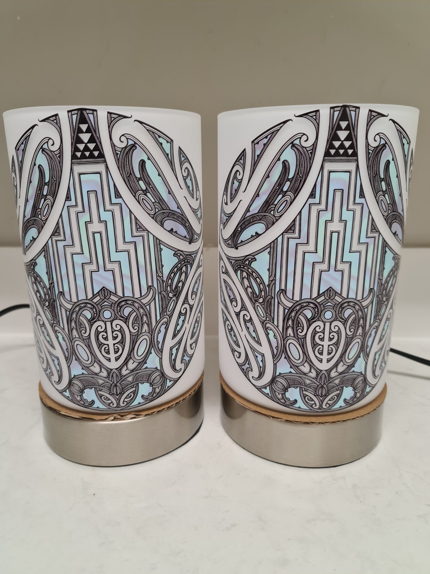 Maori design touch lamp - set 2 lamps