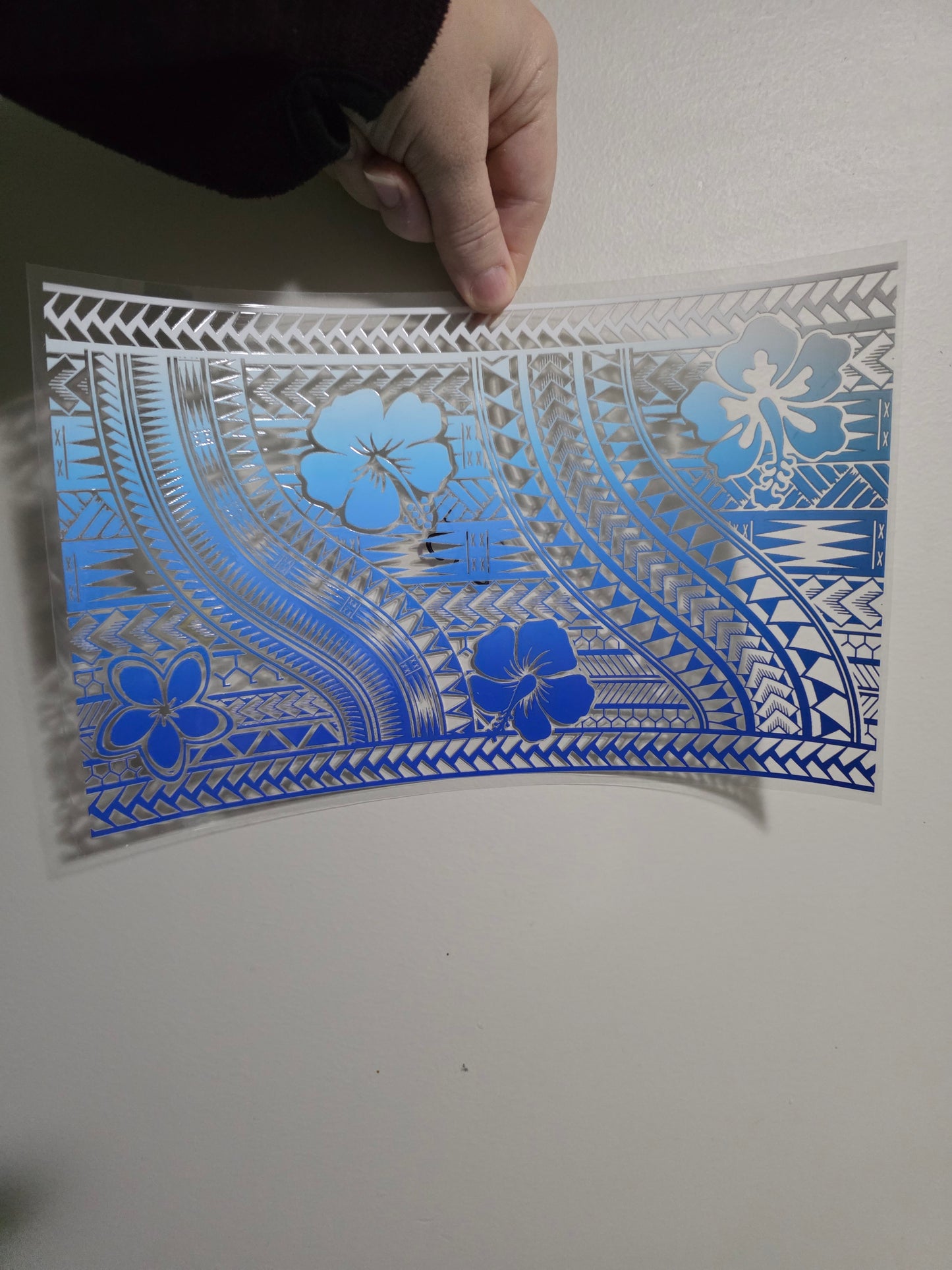 XL UV DTF DECAL MAORI DESIGN 28CMX17CM for touch lamps #215