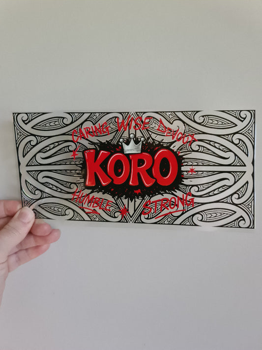 UV dtf Maori design 23cmx11cm 16oz wrap #1034 koro