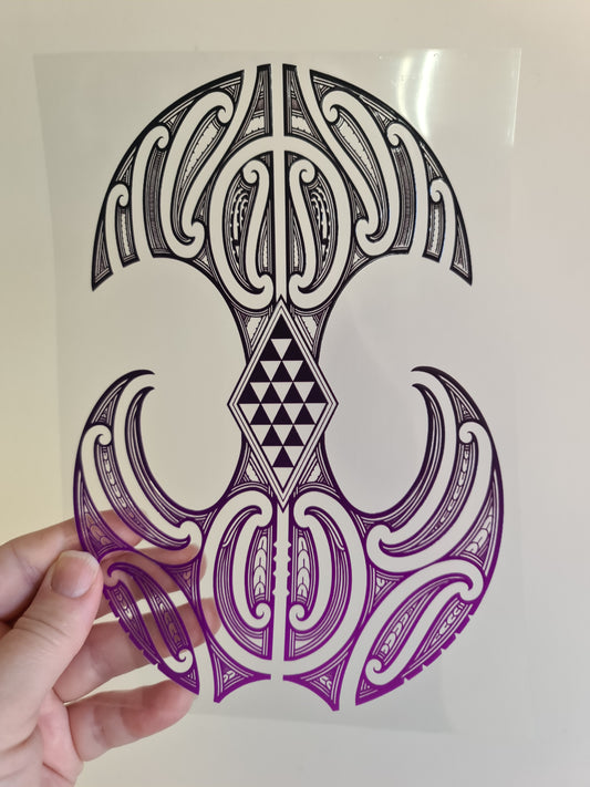 UV dtf Maori design A5 size 21cmx 14.8cm #329