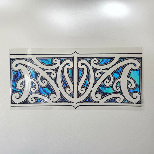 XL UV DTF DECAL MAORI DESIGN 38CMX17CM for touch lamps #82