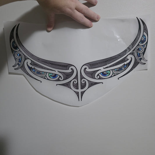 XL Sublimation custom Maori design Iron on 40cm