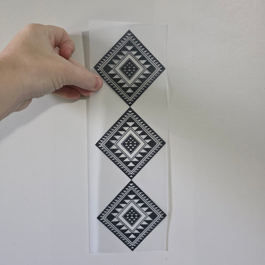 Maori design Iron on DTF 30cm for clothing