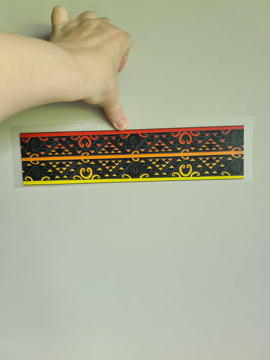 Custom Maori design Iron on DTF 30cm for clothing band