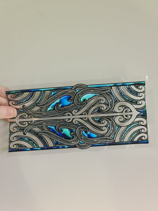 UV dtf transfer Maori design 23cmx11cm 16oz wrap #1176
