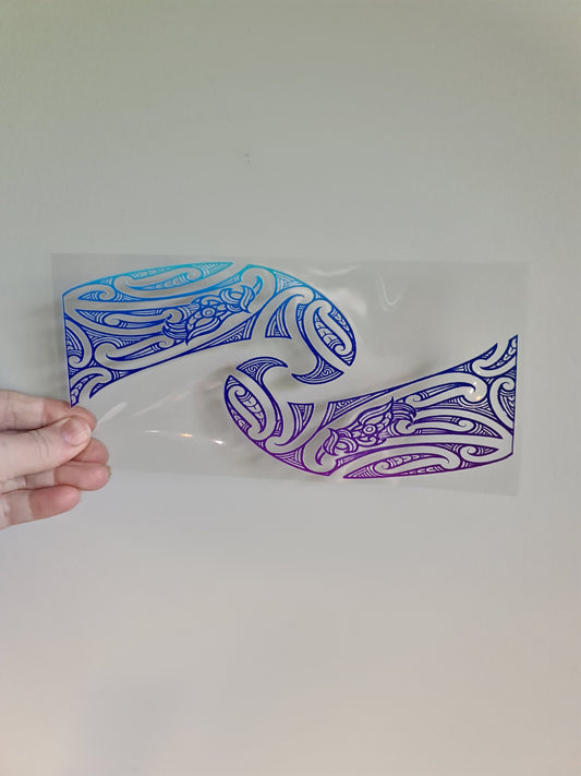 UV dtf Maori design 23cmx11cm 16oz wrap #1130