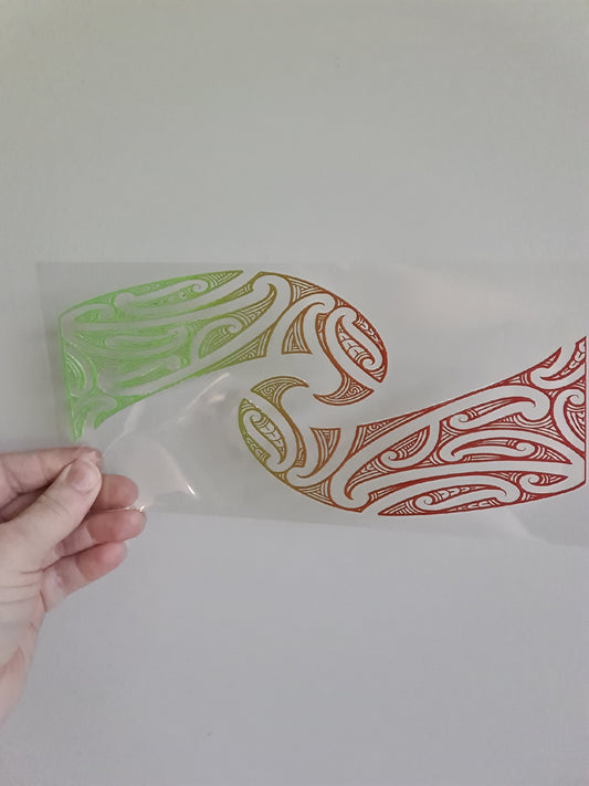 UV dtf Maori design 23cmx11cm 16oz wrap #1079
