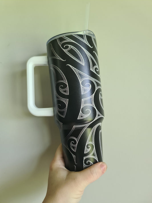 40oz Custom Maori design Tumbler